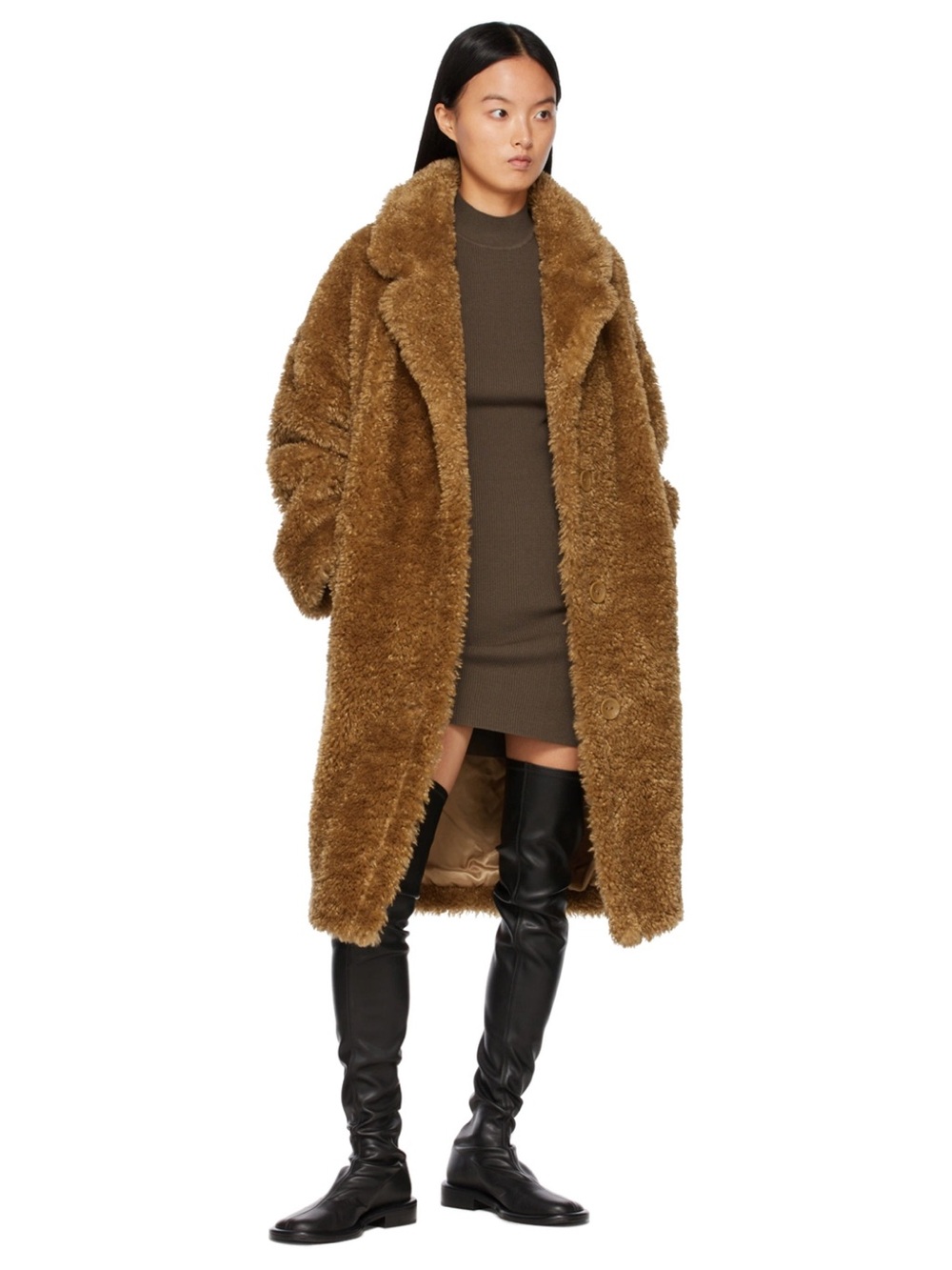 Stand Studio Anika Faux Fur Teddy Coat